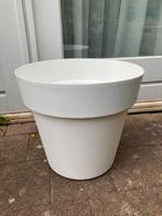 Witte kunststof bloempot diameter 39cm hoog 33cm, Tuin en Terras, Bloempotten, Kunststof, Rond, Ophalen of Verzenden, Zo goed als nieuw