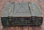 Houten munitiekist met klepdeksel en clipsluiting, Ophalen of Verzenden, Landmacht, Nederland