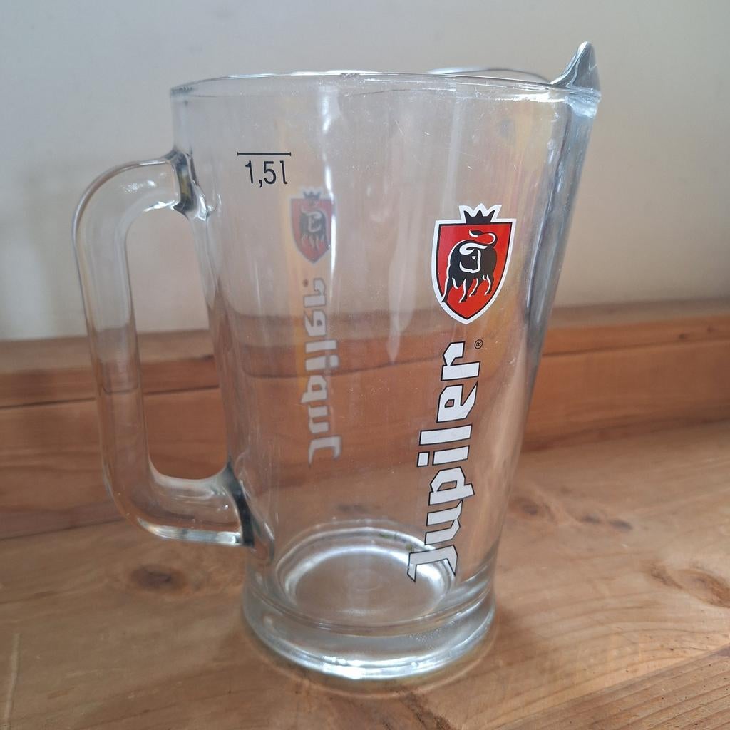 Jupiler 1,5 lt bierpul of bier vaas Belgisch pilsener pul, Verzamelen, Biermerken, Ophalen of Verzenden, Gebruikt, Pul(len), Jupiler