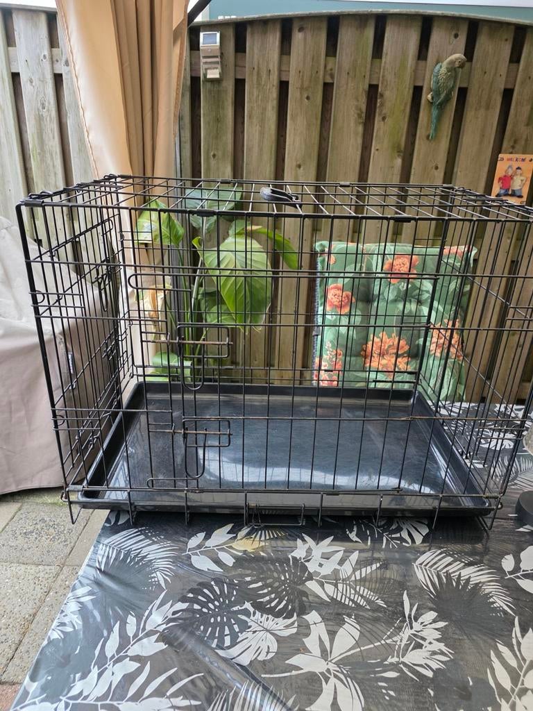 Te koop hondenbench zwart, Ophalen, Gebruikt, 75 tot 110 cm, Minder dan 65 cm