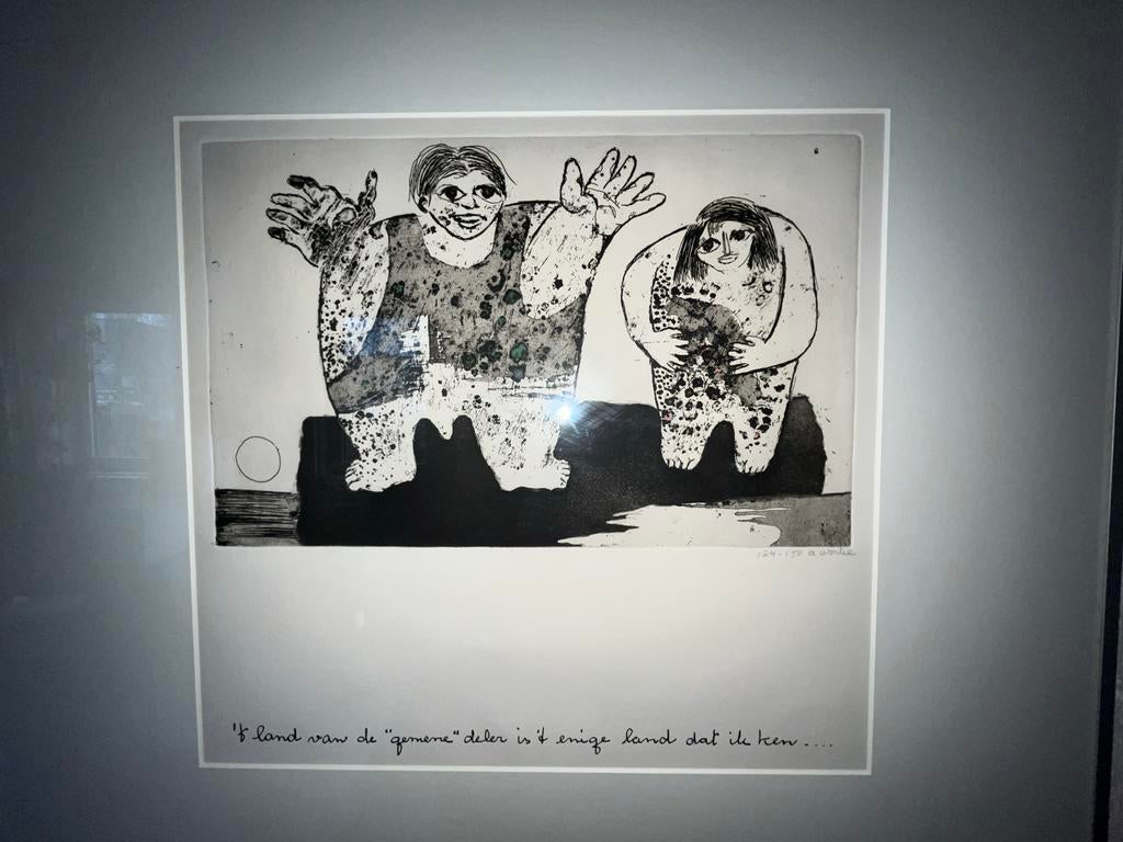 Ets Ans Wortel - 't Land van de "gemene" deler, Antiek en Kunst, Ophalen of Verzenden, Ingelijst, Dagelijks leven, 1950 - 1999