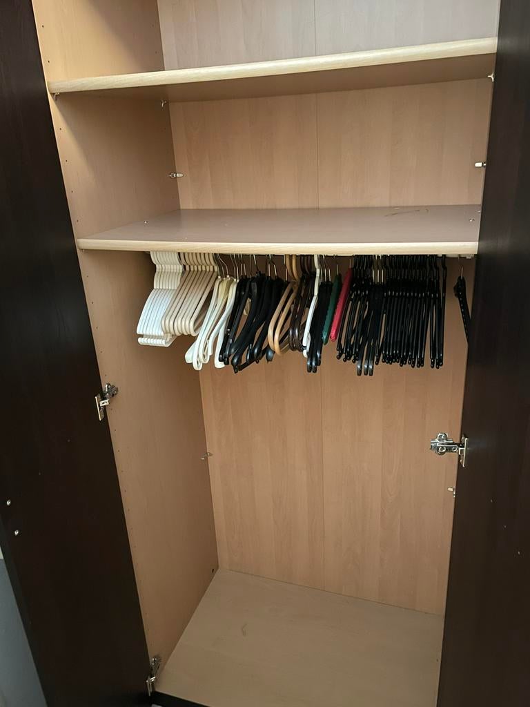 Bruin houten kasten, Gebruikt, 100 tot 150 cm, 200 cm of meer, Overige houtsoorten