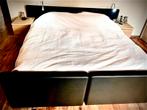 Pullman boxspring  met Jupiter pocketveringmatras, Ophalen, Overige materialen, Zwart, Tweepersoons
