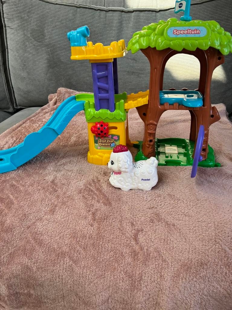 Vtech zoef zoef dieren speeltuintje met glijbaan, Ophalen, Gebruikt, 6 maanden tot 2 jaar