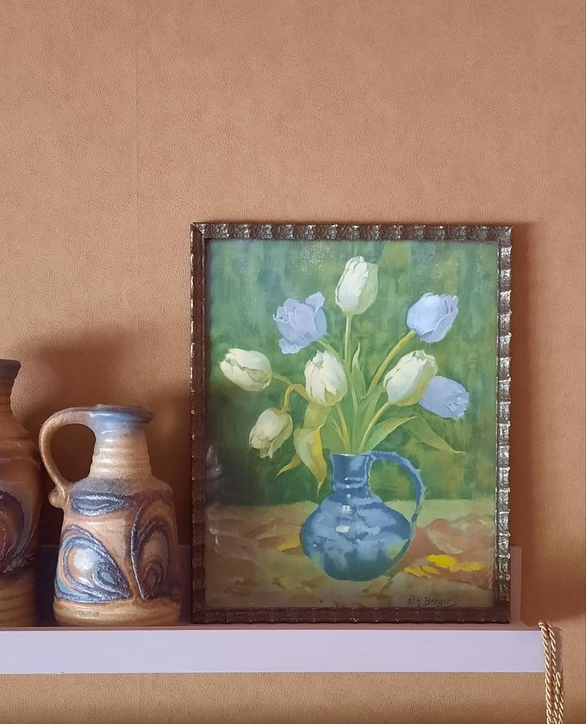 Vintage Schilderij  - Gesigneerd D.H. Berger, Ophalen of Verzenden