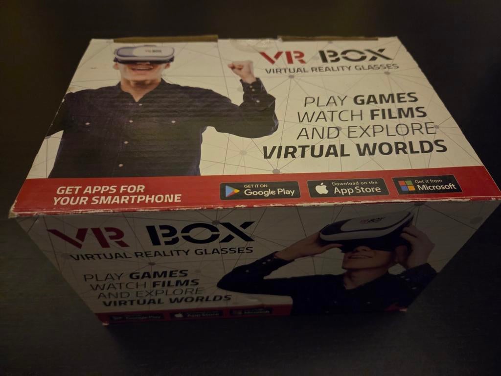 VR Box Virtual Reality Bril voor Mobiel, Ophalen of Verzenden, Zo goed als nieuw, VR-bril, Telefoon