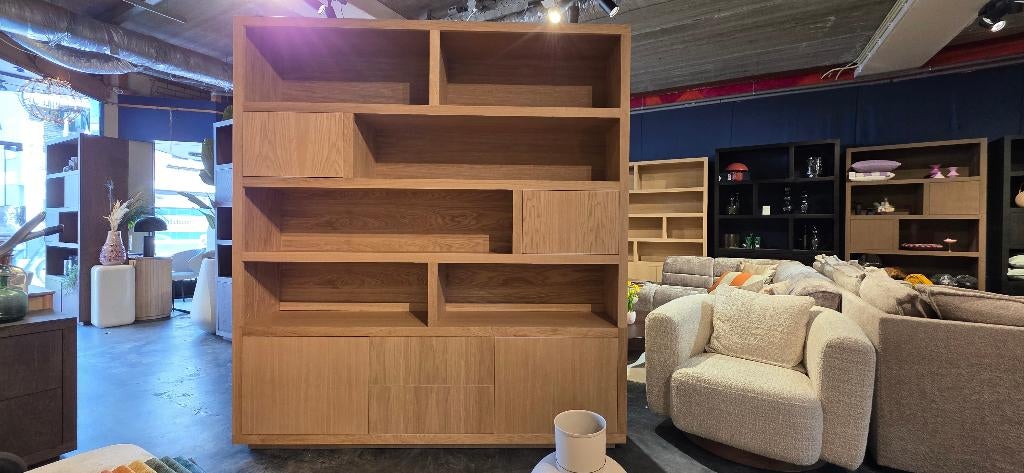 Opbergkast / Vakkenkast – Naturel - 200 cm  SHOWMODEL, Eikenhout, Met deur(en), 200 cm of meer, Bornsestraat 31