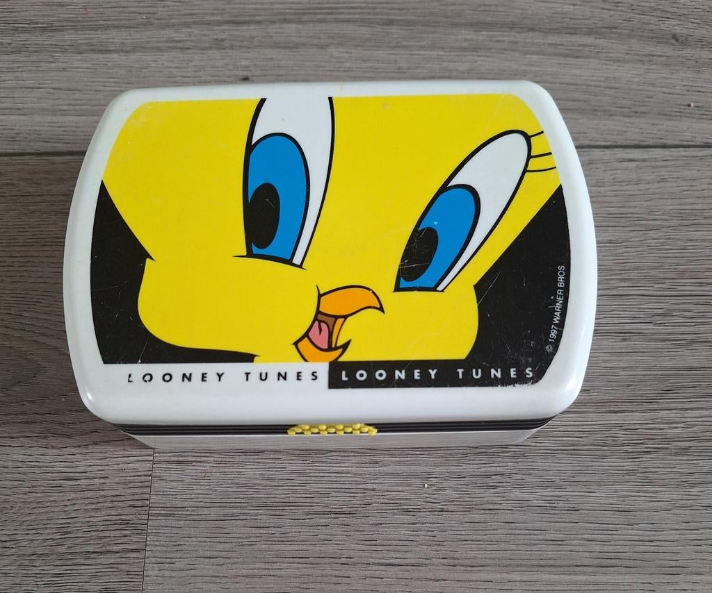 Looney Tunes Tweety lunchbox vintage 1997, Ophalen of Verzenden, Wit, Overige materialen, Overige merken