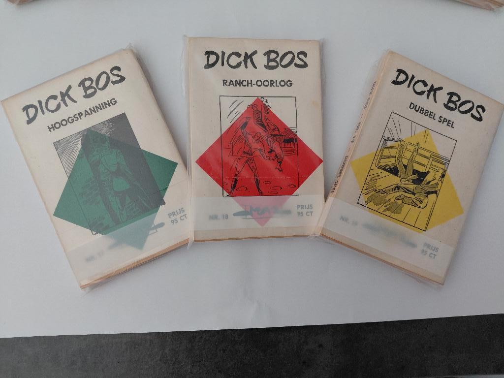 15x Dick Bos strips (lage nummers 17–47) Mazure jaren ’60, Boeken, Stripboeken, Gelezen, Alfred Mazure, Ophalen of Verzenden, Meerdere stripboeken