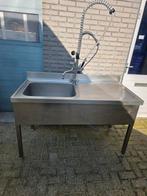 RVS Horeca Wasbak Wastafel 140x70x90 met Spoelkraan, Ophalen of Verzenden