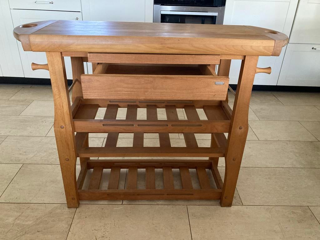 Keukentrolley van Butler - Massief hout met uitschuifbare bl, Huis en Inrichting, Ophalen, Gebruikt