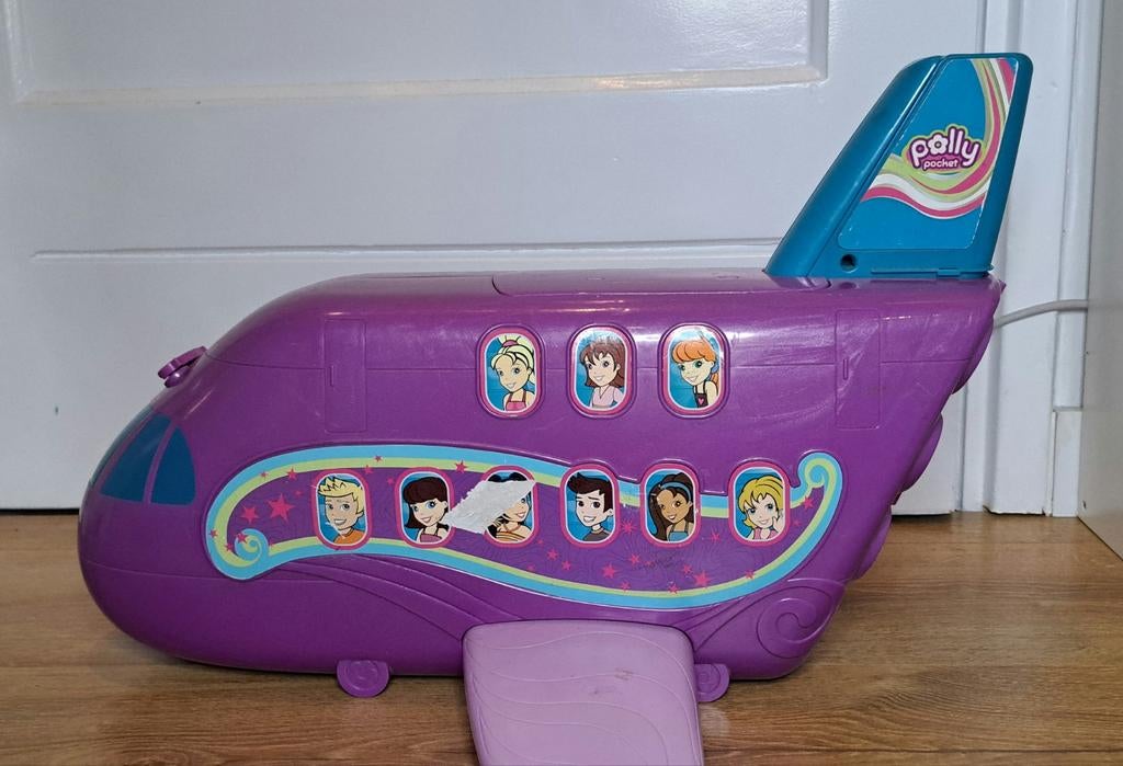 Grote Polly Pocket vliegtuig speelset, Ophalen, Gebruikt, Poppenhuis