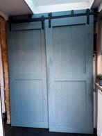Barndoor schuifdeuren 94x240 met rail, Ophalen, Gebruikt, 80 tot 100 cm, 215 cm of meer