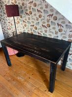 Zwarte eettafel van mangohout, Huis en Inrichting, Tafels | Eettafels, Ophalen, 100 tot 150 cm, 50 tot 100 cm, Zo goed als nieuw