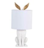 Tafellamp lamp haas konijn in lamp wit lampenkap, Clayre&Eef, Nieuw, Ophalen of Verzenden, De Giesel