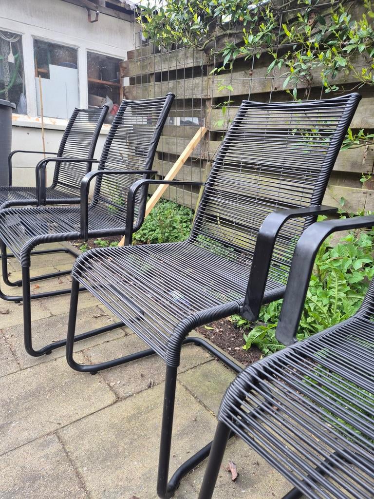 4x IKEA tuinstoelen vasman, goede staat, zitten heerlijk, Ophalen, Gebruikt, Metaal
