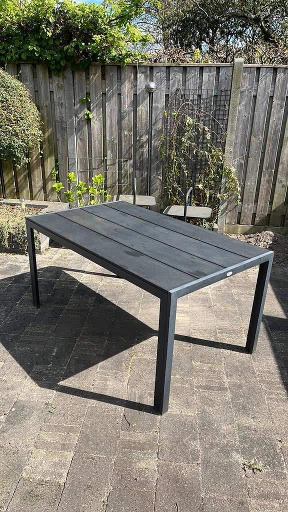 Tuin tafel 150x90 polywood, Ophalen, Zo goed als nieuw, Rechthoekig, Aluminium