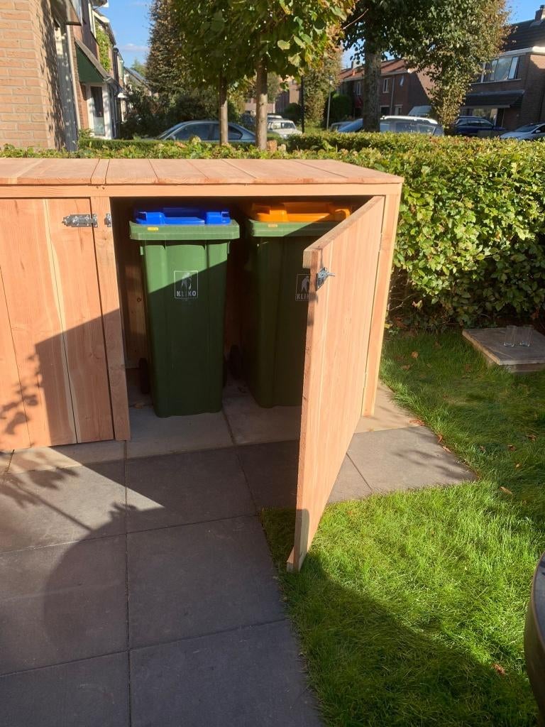 Douglas houten container ombouw, kliko hok, containerberging, Tuin en Terras, Tuinmeubel-accessoires, Ophalen, Nieuw