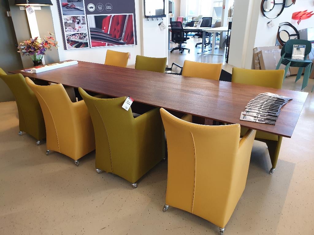 vergaderstoelen I Eetkamerstoelen op wielen I Kunstleer, Ophalen, Overige materialen, Gebruikt, Overige kleuren