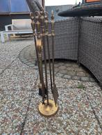 Klassieke messing haardset met 5-delig gereedschap, Ophalen, Gebruikt, Vrijstaande haard, Overige soorten