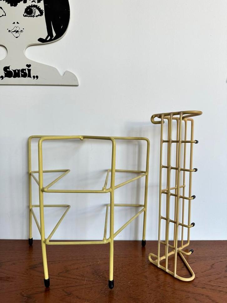 Tomado Bordenrek Keukenrek Rekje Vintage Geel Zwart, Verzamelen, Retro, Huis en Inrichting, Ophalen of Verzenden