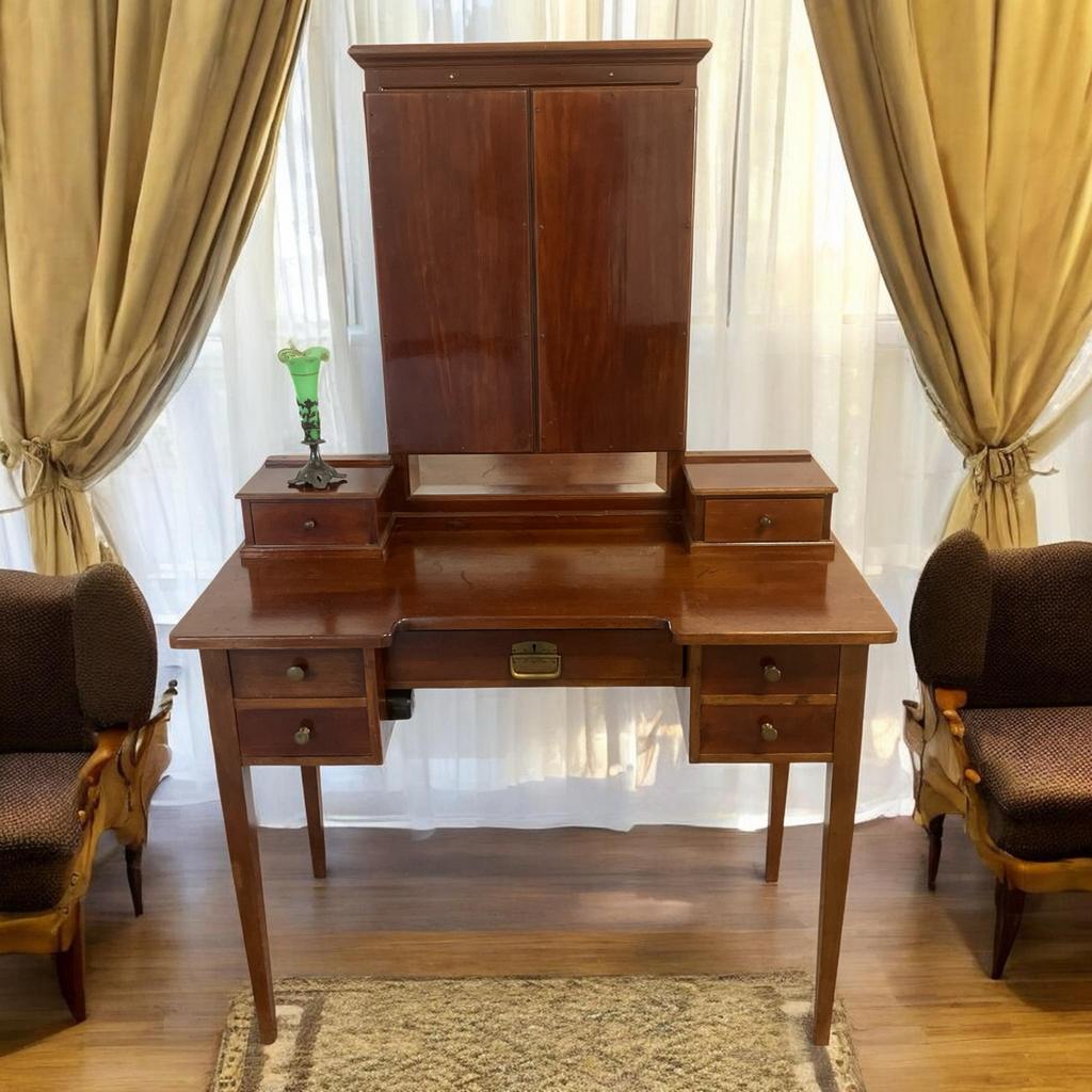 Art Nouveau/ Jugendstil mahoniehouten kaptafel 1890-1915, Ophalen