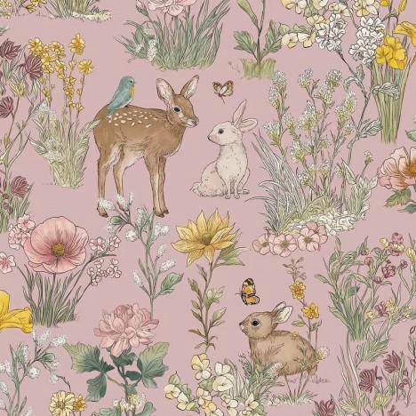 Eijffinger behang Tiny treasueres hert/libelle, Kinderen en Baby's, Kinderkamer | Inrichting en Decoratie, Nieuw, Wanddecoratie