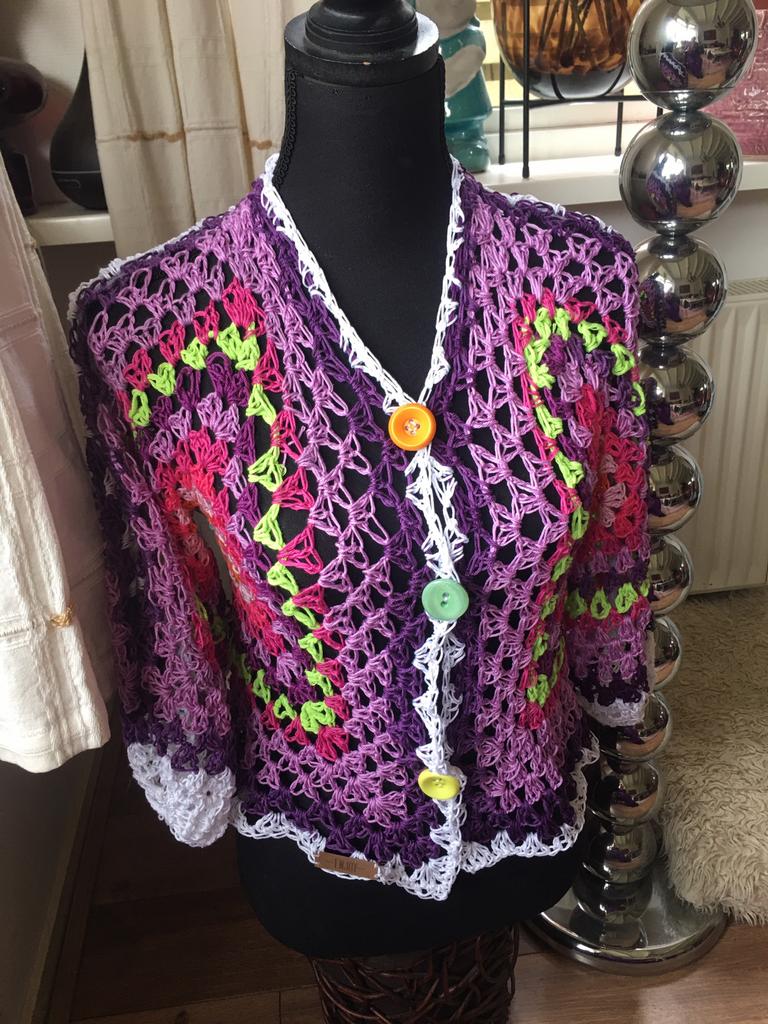 Zelf ontworpen en gehaakte vest, Overige kleuren, Maat 46/48 (XL) of groter, Nieuw, Ophalen of Verzenden