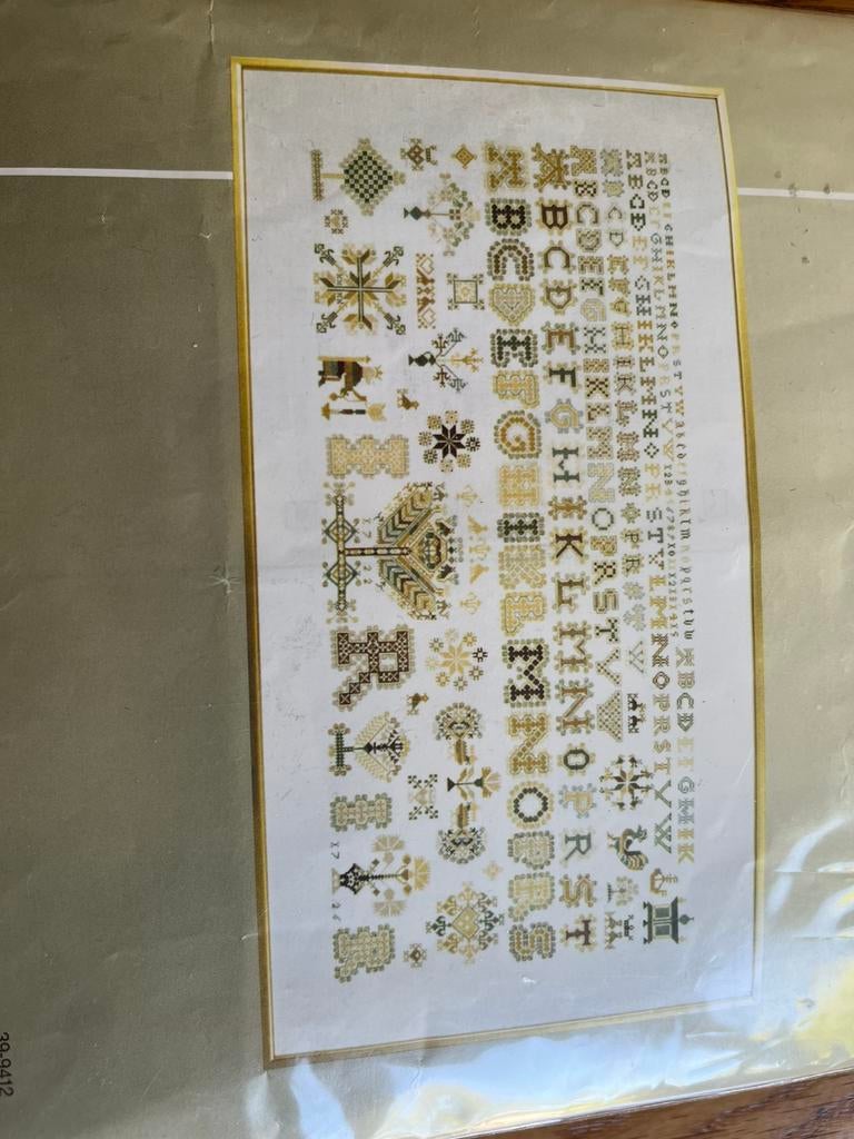 Merklap Borduurpakket van Permin, Hobby en Vrije tijd, Ophalen of Verzenden, Zo goed als nieuw, Borduurpakket