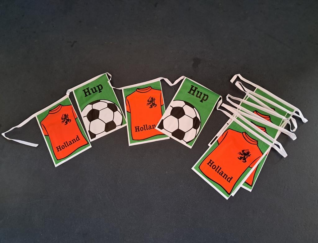 Vlaggenlijn Hup Holland Hup voetbal oranje, Ophalen of Verzenden, Nieuw, Versiering, Oranje of Koningsdag