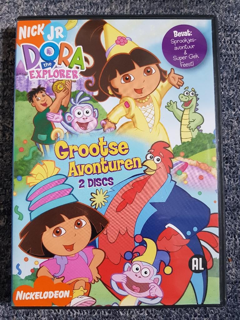 Dvd's : Dora the Explorer - Grootse avonturen (twee dvd's), Alle leeftijden, Ophalen of Verzenden, Zo goed als nieuw