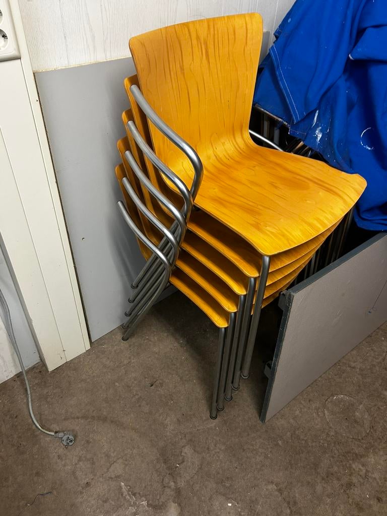 Stijl stoelen, Huis en Inrichting, Stoelen, Gebruikt, Vijf, Zes of meer stoelen, Hout, Overige kleuren, Ophalen of Verzenden