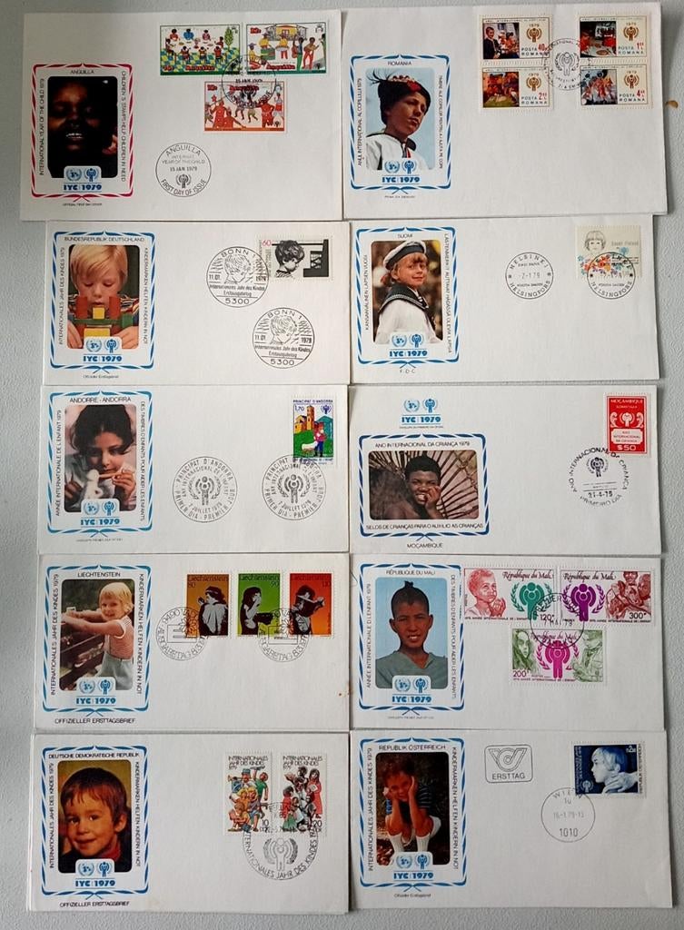 Internationaal Jaar van het Kind 1979 postzegels, Postzegels en Munten, Ophalen of Verzenden