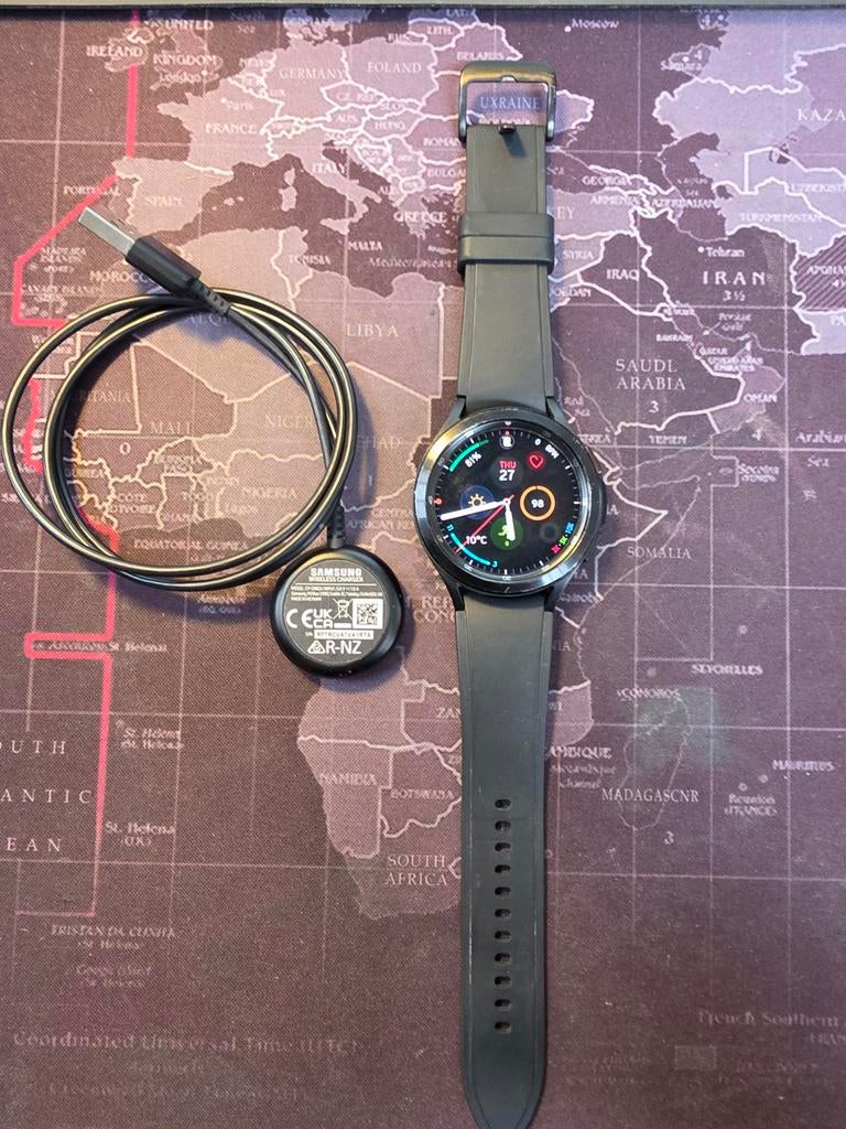 Samsung Galaxy Watch 4 Classic 46mm Zwart, Gebruikt, GPS, Zwart, Ophalen of Verzenden