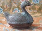 Mooi zwaar antiek Oosterse doosje van brons als eend 12,4 cm, Ophalen of Verzenden, Brons