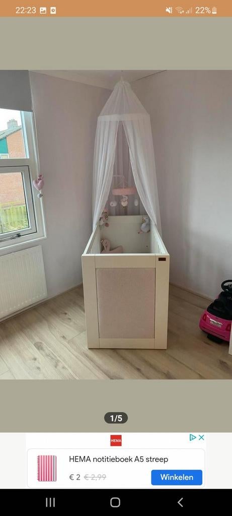 Baby ledikantje babys only met panelen wisselbaar, Kinderen en Baby's, Kinderkamer | Complete kinderkamers, Ophalen of Verzenden