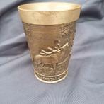 Tinnen beker met jachttaferelen, Ophalen of Verzenden