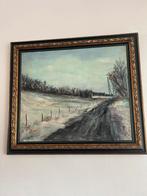 Schilderij Jos Jaspers - Winters Landschap met Lijst, Ophalen