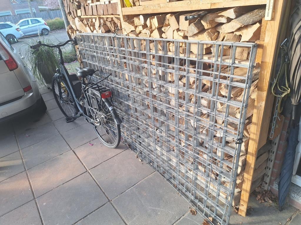 Verzinkte gaaspanelen,  2.1x1.2 m / 2.8 mm dikte - 4 stuks, Ophalen, Nieuw, IJzer, Gaashekwerk