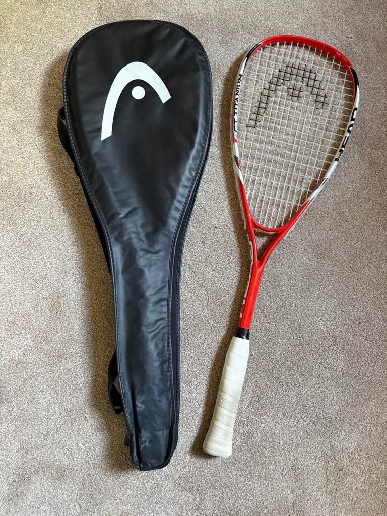 Head Evolution PTC titanium squash racket squashracket, Sport en Fitness, Squash, Ophalen of Verzenden, Zo goed als nieuw, Racket