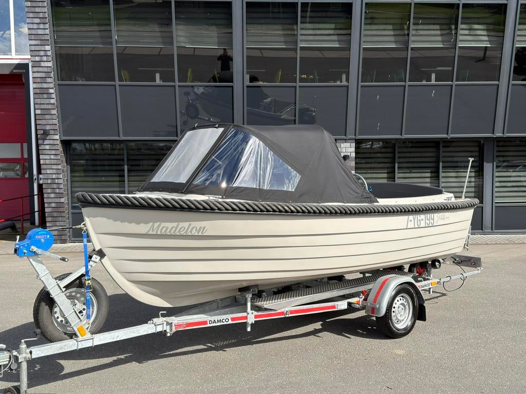 Gentle 490xl yamaha 25 pk 43 uur !! Damco kantel trailer, Watersport en Boten, Ophalen, 10 tot 30 pk, 6 meter of meer, Zo goed als nieuw
