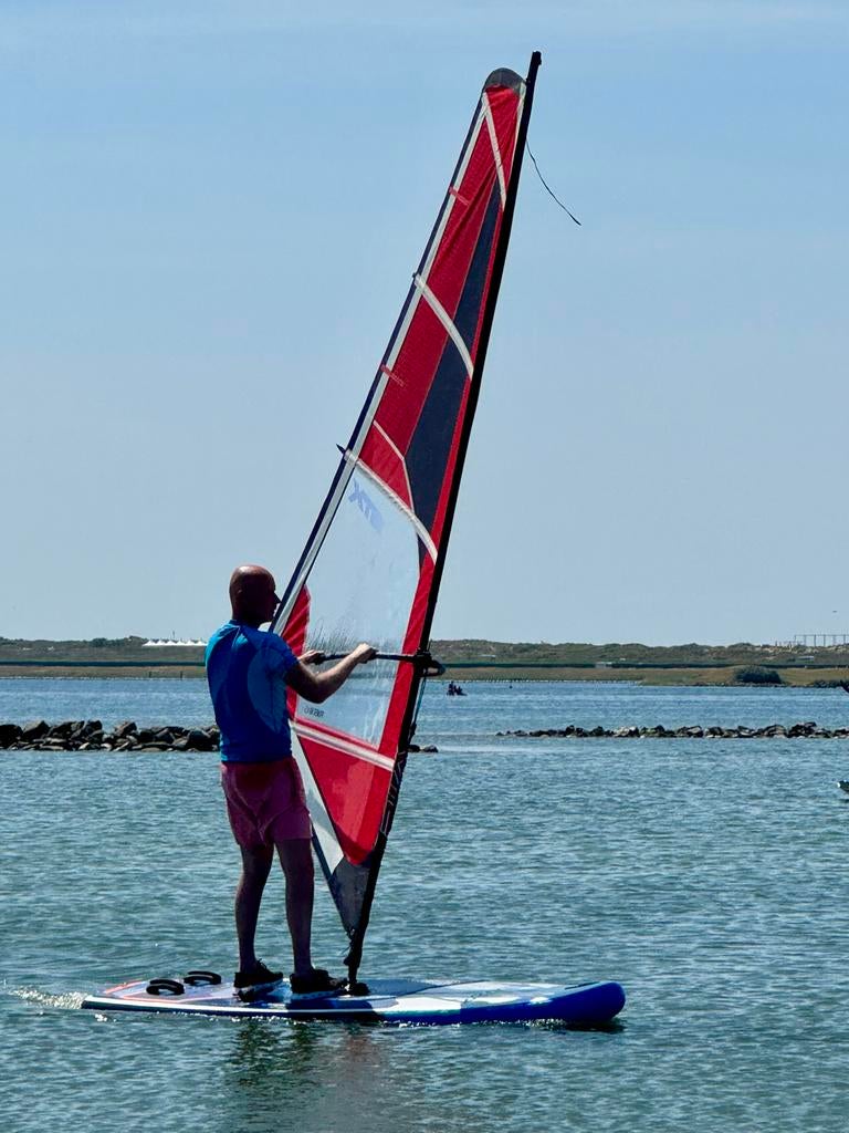 STX Opblaasbare Windsurfset 280 met 4,5m² Zeil, Watersport en Boten, Ophalen, 250 tot 300 cm, Gebruikt, Minder dan 5 m²