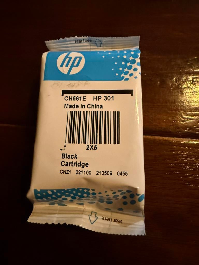Originele HP 301 (CH561E) inktcartridge zwart NIEUW, Ophalen of Verzenden, Nieuw, Cartridge, HP origineel