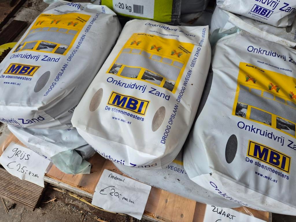 Onkruidvrij zand inveegzand, voegzand, kleur: Neutraal  20kg, Tuin en Terras, Zand, Nieuw, Voegzand, Ophalen