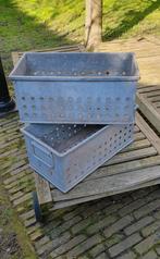 Mooie Zinken Bakken Groot Lang met Grepen, Tuin en Terras, Bloembakken en Plantenbakken, Ophalen, Gebruikt, Minder dan 30 cm, Minder dan 60 cm