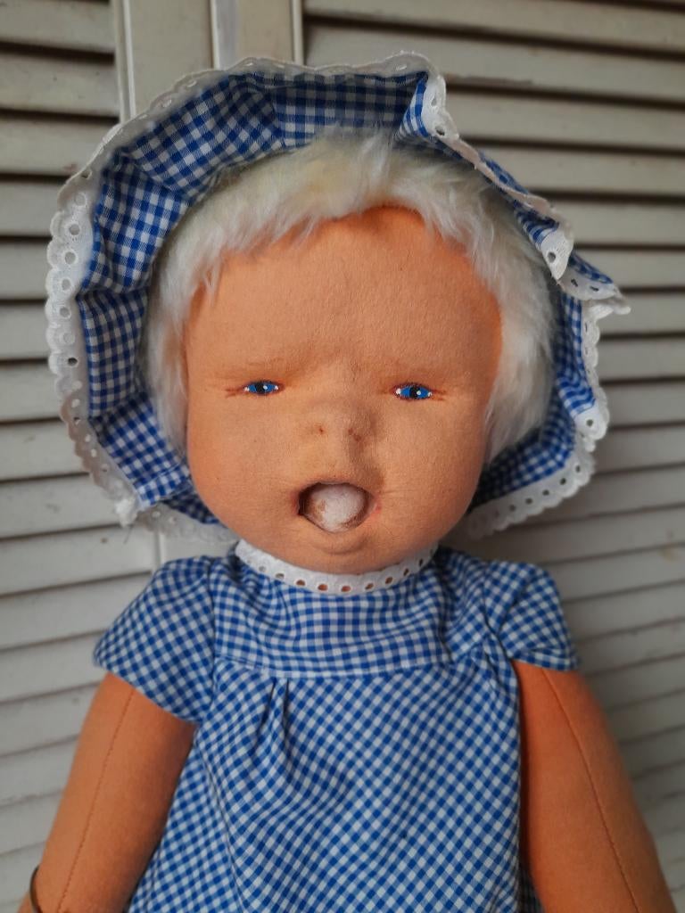 oude vilten pop, mary vazquez, Verzamelen, Poppen, Gebruikt, Pop, Ophalen