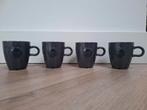 Douwe Egberts Mosa Kopjes Grijs - 4 stuks - ZGAN, Keramiek, Ophalen of Verzenden, Zo goed als nieuw, Overige stijlen