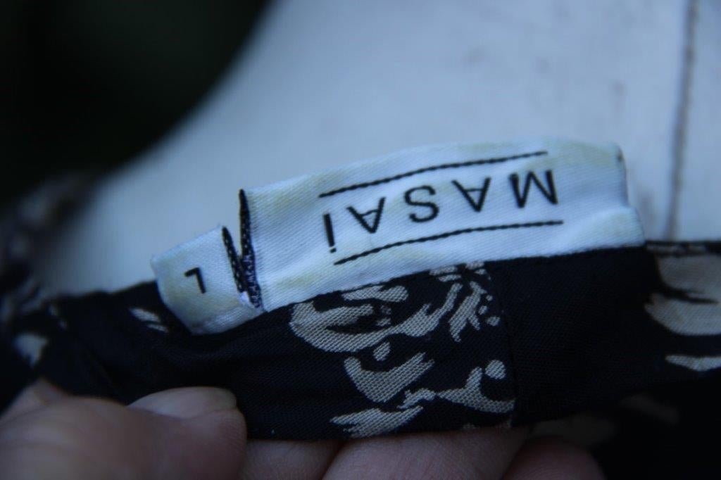 Jurk zwart/ bruin Masai mt L Vaste prijs OPRUIMING, Kleding | Dames, Jurken, Verzenden, Zwart, Maat 42/44 (L), Zo goed als nieuw