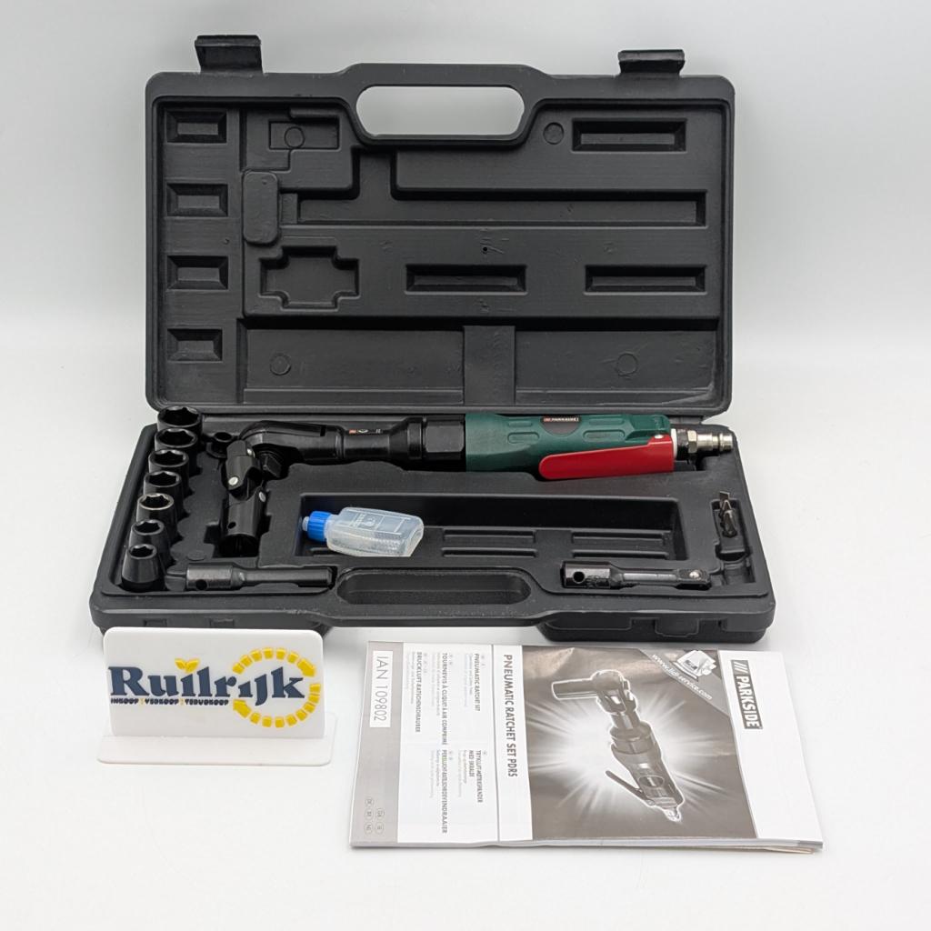 Parkside Pneumatische ratelschroevendraaier in koffer, Ruilrijk, Zo goed als nieuw, Info@ruilrijk.nl, Neerstraat 60, 6041 KD Roermond