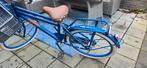 Blauwe fiets met voordrager en mand, Fietsen en Brommers, Ophalen, Gebruikt, 24 inch, Overige merken